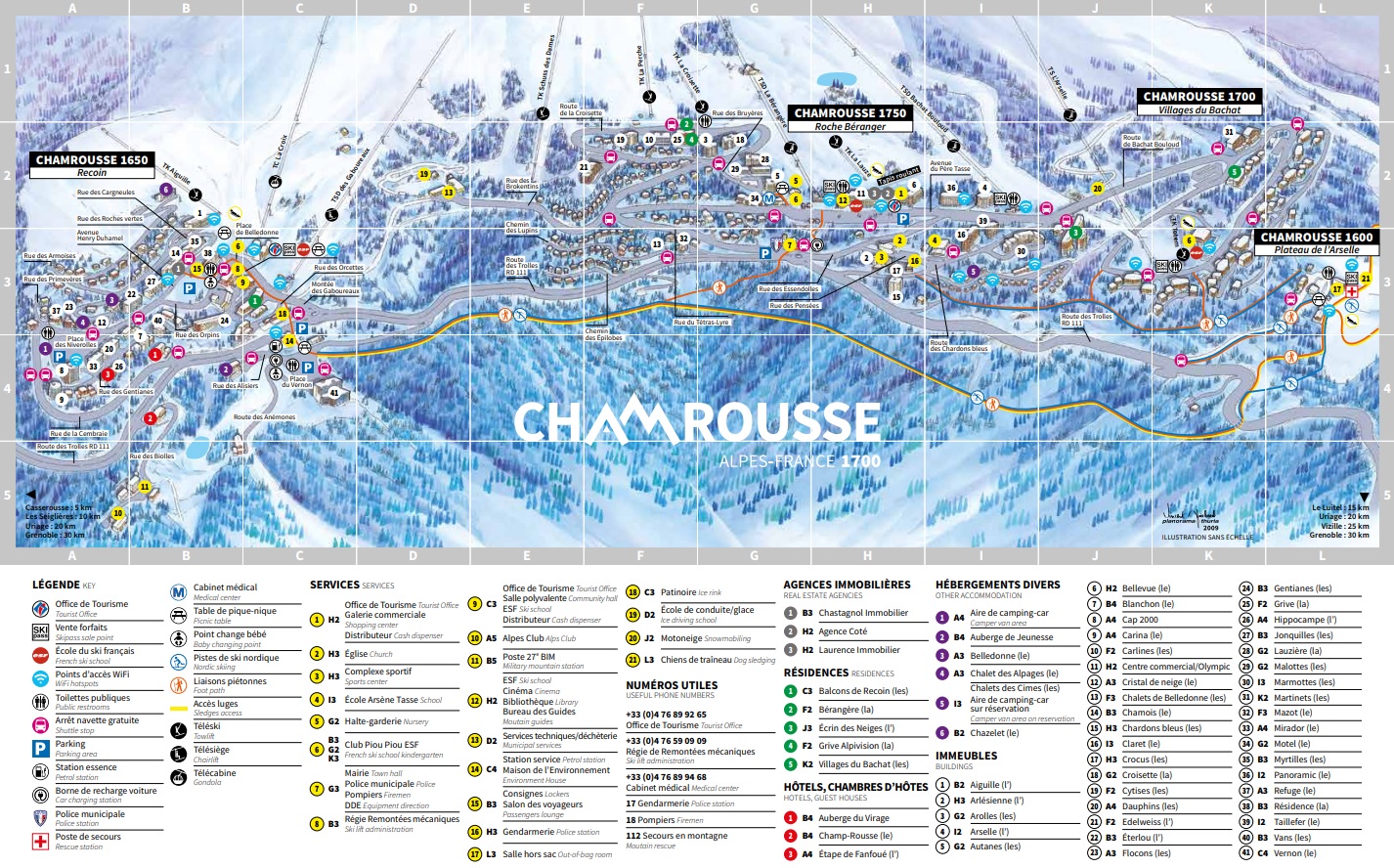 CHAMROUSSE - Plan de la station